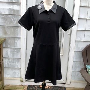 Sourpuss fit and flare polo style dress